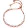 Jewelco London Tennis Eternity Adjustable Slider Bracelet - Rose Gold/Transparent