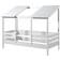 Cuckooland Lit Cabane 90x200 cm Pin Massif Blanc Remis 41.5x84.3"