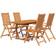 vidaXL 3079645 Ensemble repas de patio, 1 Table incluse 4 Chaises