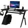 Homcom Ergonomic LED Gaming Desk - Black, 1200x660x760mm