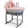 Clair De Lune Waffle Grey Wicker Moses Basket Grey Rocking Stand