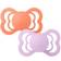 Bibs Silicone Supreme Pacifiers Papaya/Violet Sky 2-pack