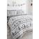 Portfolio Home Noel Xmas Snowflake Duvet Cover White, Grey (200x135cm)
