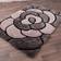 Modern 3D Carved Rose Silver, Grey, Brown 60x110cm