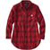 Carhartt Women's Rugged Flex Relaxed Fit Midweight Flannel Long-Sleeve Plaid Tunic - Chili Pepper