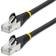 StarTech 50cm Cat6a Ethernet Cable 10GbE 500MHz 100W PoE++ Snagless RJ-45 w/Strain Reliefs S/FTP Network Patch Cord 0.5m