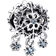 Pandora Icy Snowflake Drop Charm - Silver/Blue