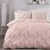 Serene Lara Ruched Easy Care Dynebetræk Pink (230x220cm)