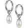 Astrid & Agnes Palma Earrings - Silver/Pearl