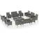 vidaXL 3095960 Loungeset, 1 Bord inkl. 8 Stolar & 4 Soffor