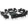 vidaXL 3095960 Loungeset, 1 Bord inkl. 8 Stolar & 4 Soffor