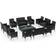 vidaXL 3095960 Loungeset, 1 Bord inkl. 8 Stolar & 4 Soffor