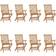 vidaXL 3096595 8-pack Garden Dining Chair