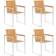 vidaXL 3078551 4-pack Garden Dining Chair