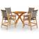 vidaXL 3087131 Set da pranzo per patio, 1 Tavolo incluso 4 Sedie