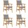 vidaXL 3087131 Ensemble repas de patio, 1 Table incluse 4 Chaises