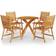 vidaXL 3087129 Ensemble repas de patio, 1 Table incluse 4 Chaises