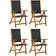 vidaXL 3120454 4-pack Trädgårdsmatstol