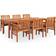 vidaXL 3058080 Spisegruppe ute, 1 Bord inkl. 6 Stolar