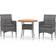 vidaXL 3058483 Matgrupp, 1 Bord inkl. 2 Stolar
