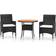 vidaXL 3058483 Ensemble repas de patio, 1 Table incluse 2 Chaises