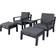 Venture Design Barcelona Lounge-Set, 1 Tisch einschl. 2 Stühle