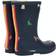 Joules Roll Up Flexible Printed Wellies - Navy Rainbow Dog