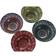 Dkd Home Decor Multicolour Bambu Mandala Stengods Orientalisk Sushiset Köksutrustning 12st