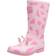 Joules Roll Up Flexible Printed Wellies - Pink Giraffe