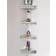 Mirrored Floating Conner Shelf Wall Shelf 42.4cm 2pcs