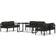 vidaXL 3115929 Lounge-Set, 1 Bord inkl. 6 Soffor