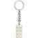 LEGO 2x4 Brick Metallic Key Chain - Silver/White