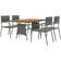 vidaXL 3120102 Ensemble repas de patio, 1 Table incluse 4 Chaises