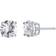 JC Penney Stud Earrings - Silver/Transparent