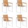 vidaXL 3078580 4-pack Garden Dining Chair