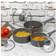 Homiu Granito Non Stick Cookware Set with lid 3 Parts