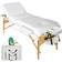 tectake Massage table Somwang 7.5 cm padding white