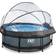 Exit Toys Round Stone Pool with Filter Pump and Dome Ø2.44x0.76m