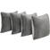 Sienna Plush Housse de coussin Gris (45.7x45.7cm)