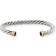 David Yurman Cable Classic Cuff Bracelet - Silver/Gold/Black