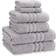 Catherine Lansfield 6-Piece Zero Twist Badehåndklæde Sølv (30x26cm)