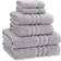 Catherine Lansfield 6-Piece Zero Twist Bath Towel Silver (30x26cm)