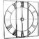 Hill Interiors Celina Mirrored Silver Wall Clock 112cm
