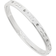 Coach Outlet Signature Hinged Bangle - Silver/Transparent