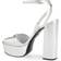 Prada Leather Platform Sandal - Silver