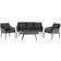 Venture Design Spoga Loungesett, 1 Bord inkl. 2 Stolar & 1 Soffor