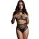 Le Désir Fishnet Key-Hole BH-set Svart One Size