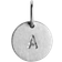 Jane Kønig Love Tag A-Z Pendant Medium - Sølv