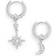 Olivia Burton Celestial Moon & Star Huggie Hoops - Silver/Transparent