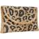 Magid Leopard Print Woven Jute Straw Clutch